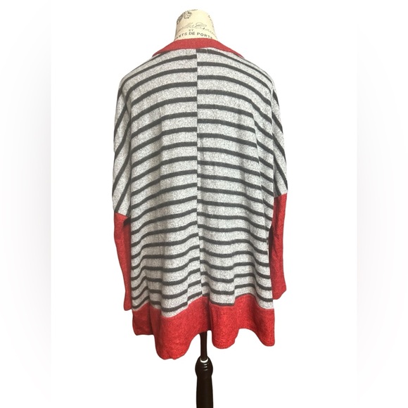 White Birch Red and Gray Striped Knit Top - Picture 4 of 6